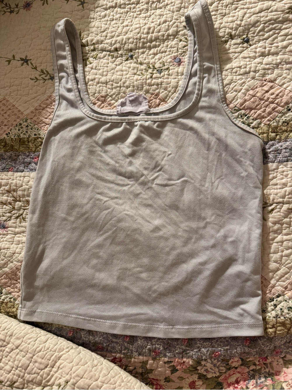 Women's Light blue Tank Top - Casual Scoop Neck